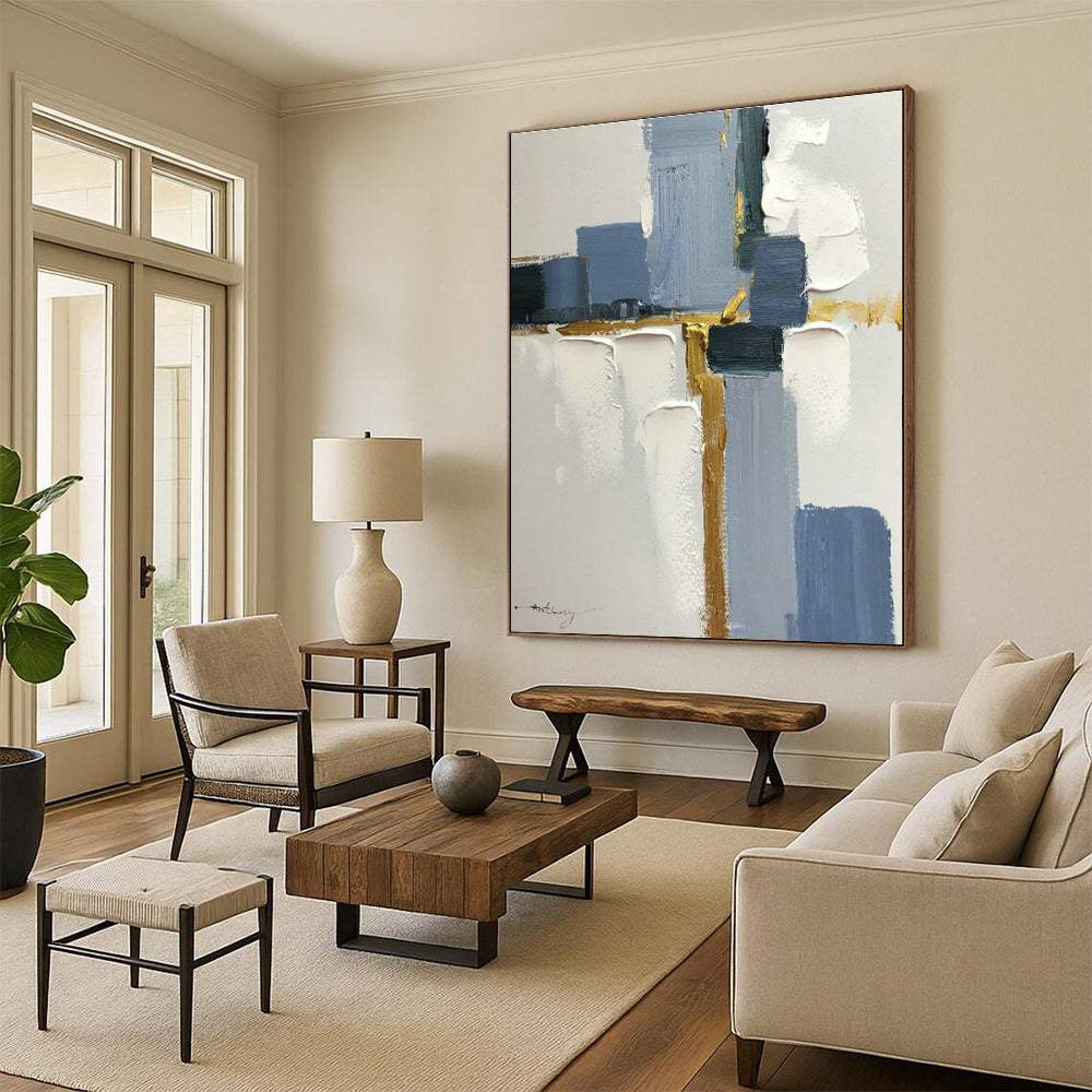 Geometric Abstract Art for Corporate Lobby & Modern Art Studio DLZ0816