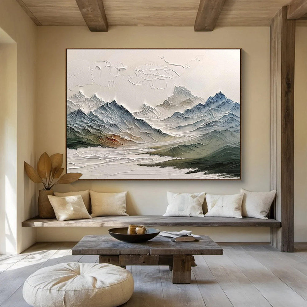 Colorful Mountain Relief Art for Eclectic Home Office DLZ2846