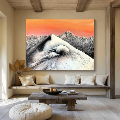 Thought - Provoking Mountain Art for Modern Gallery & Wellness Center SC569