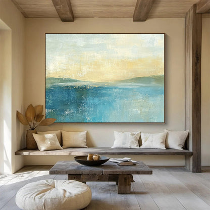 Textured Sea Sunset Art for Nautical - Themed Restaurant & Art - Focused Beach House SC085