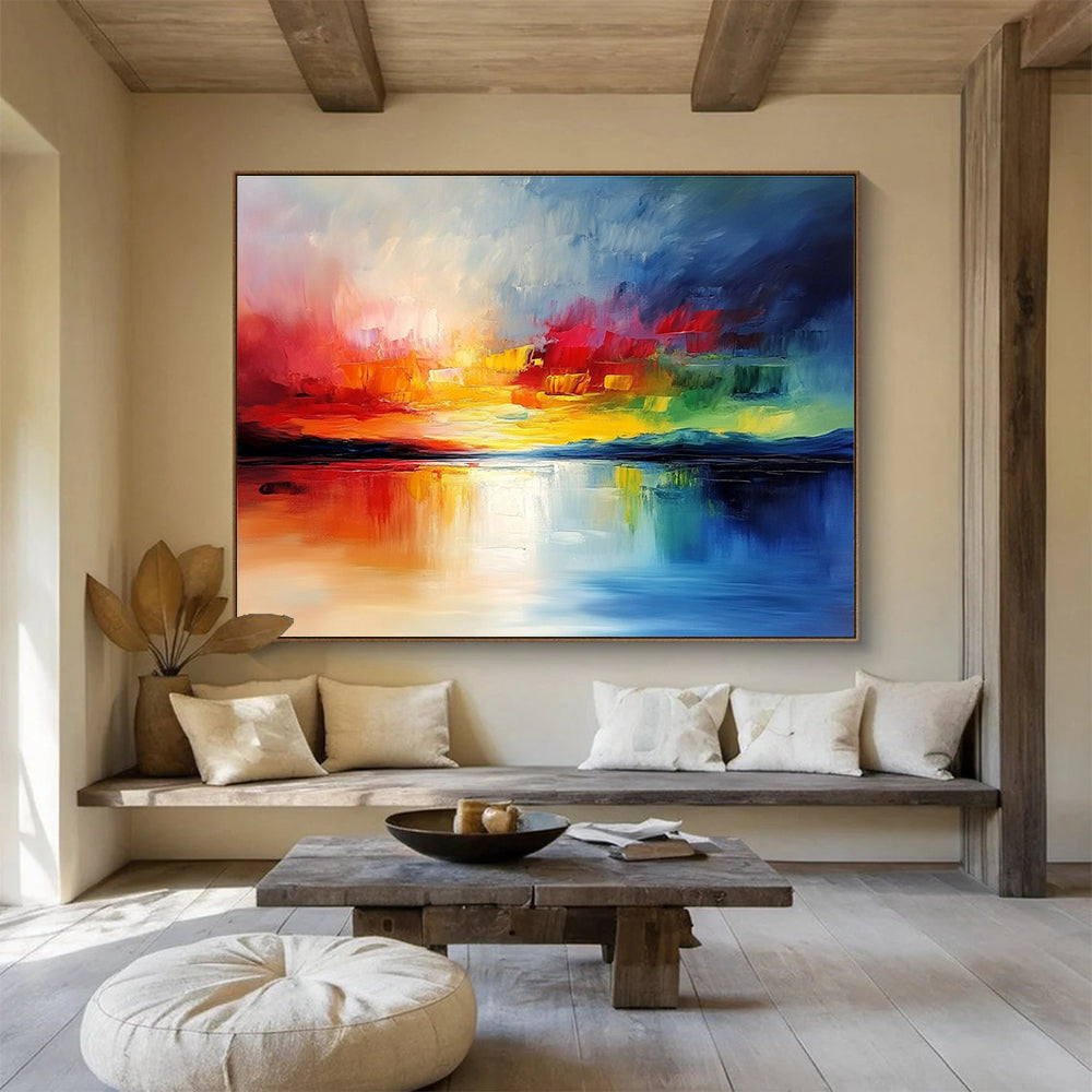 Rainbow Sunset Art for Creative Studio & Colorful Kids’ Room SC076