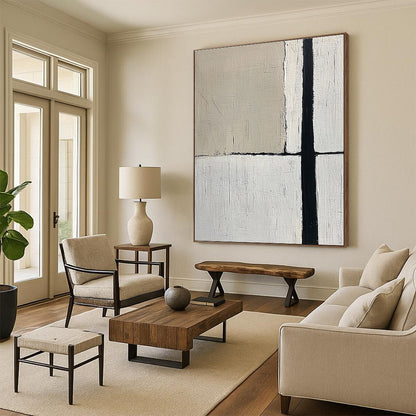Minimalist Geometric in Black and White for Contemporary Office & Art Gallery STSC260