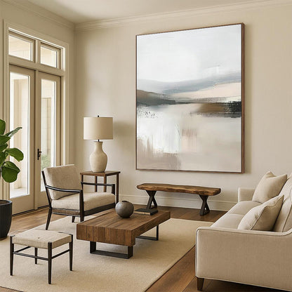Minimalist Landscape Abstract Art for Modern Office Lounge & Zen - Themed Hotel Room DLZ0722