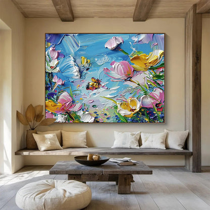 3D Flower and Bee Art for Children’s Playroom Wall Accents DLZ3218