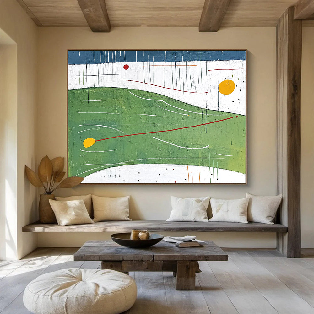 Colorful Minimalist Landscape Art for Scandinavian - Style Home & Art - Loving Café SC176