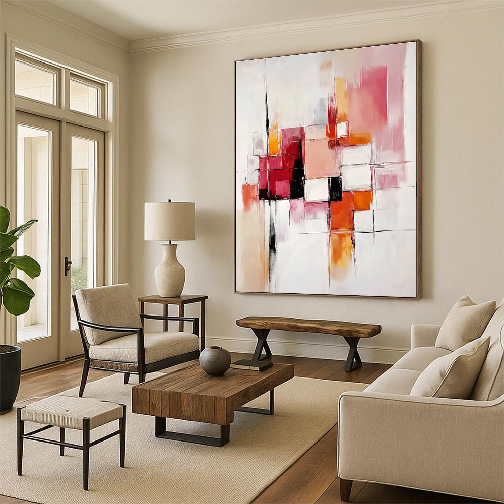 Geometric Abstract Composition for Contemporary Gallery & Minimalist - Inspired Office STSC582
