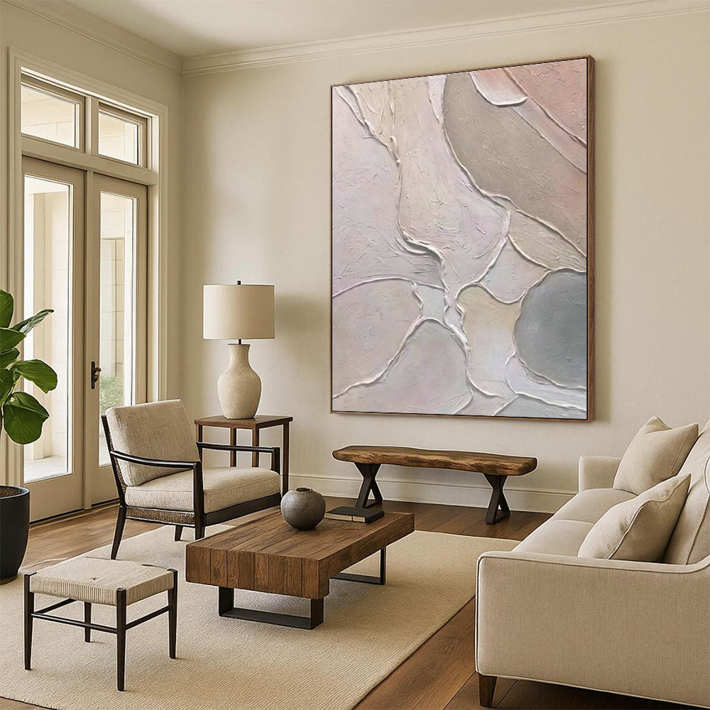 Soft Textured Abstract Art for Baby Nursery & Tea Salon DLZ0621