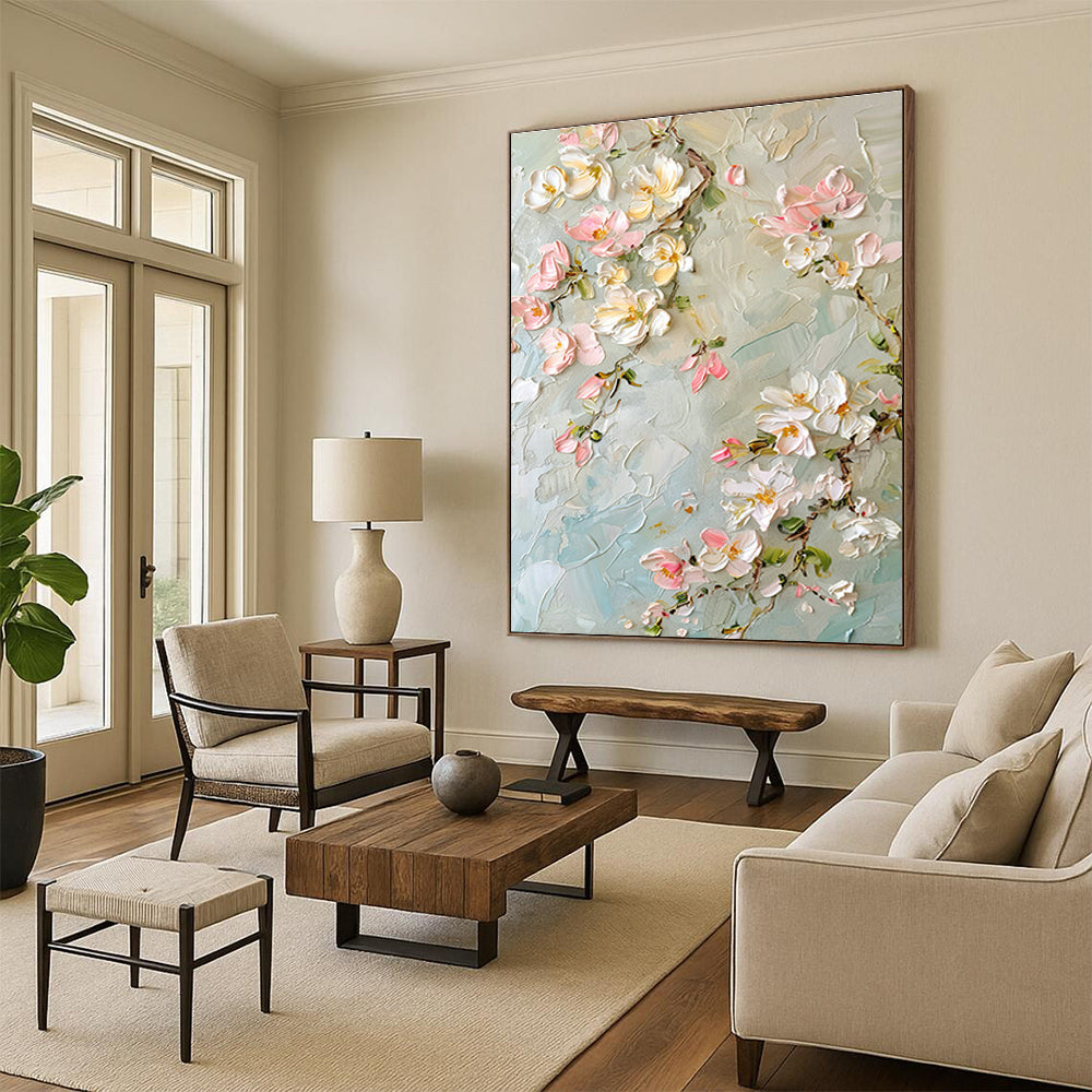 3D Floral Relief Art for Elegant Bedroom & Luxury Spa DLZ0730