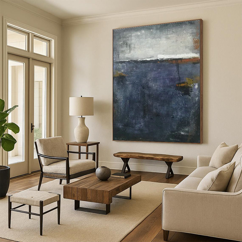 Dark Abstract Sea Art for Bedroom & Seaside Villa DLZ2273