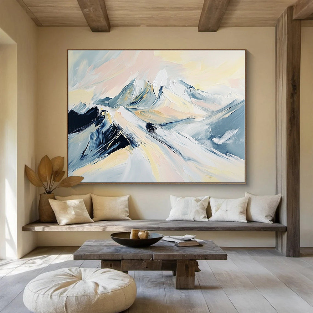 Abstract Mountain Peaks Art for Adventure - Themed Lodge & Modern Home Office SC199
