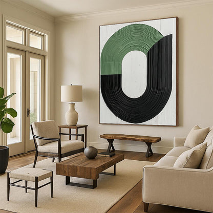 Green and Black Geometric for Modern Office & Minimalist Home STSC1141