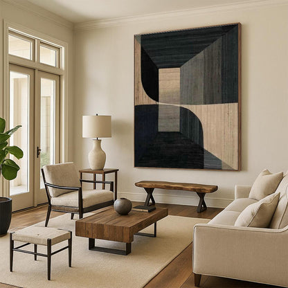 Geometric Space Art for Contemporary Home Stairwell Statements DLZ0225