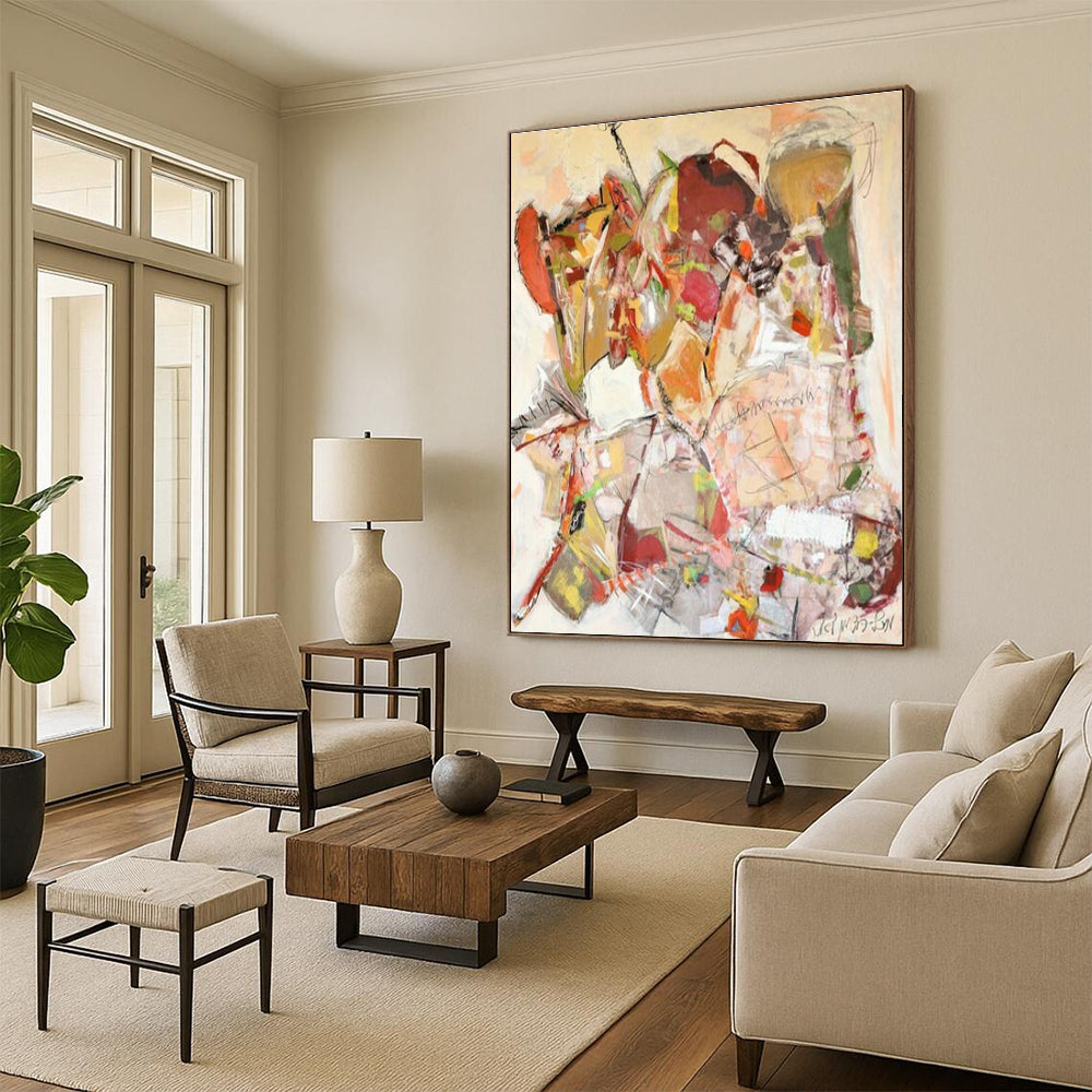 Colorful Collage Abstract Art for Creative Studio & Art - Centric Café DLZ2080