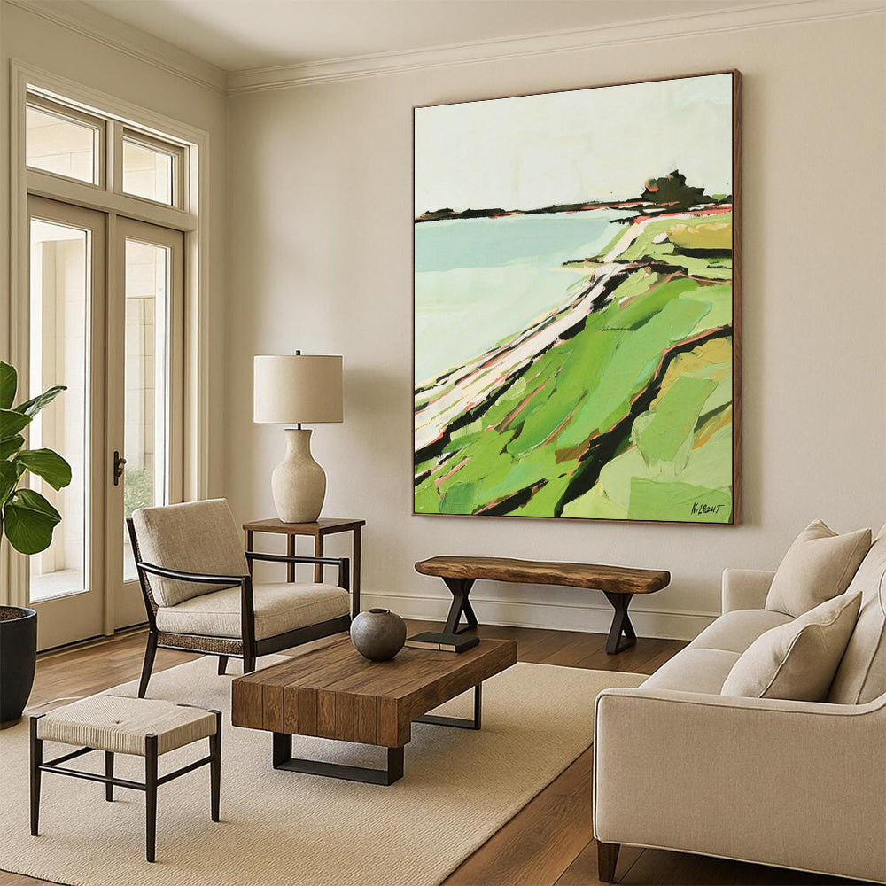 Simple Coastal Abstract for Coastal Home Office & Marine Conservation Center DLZ1579