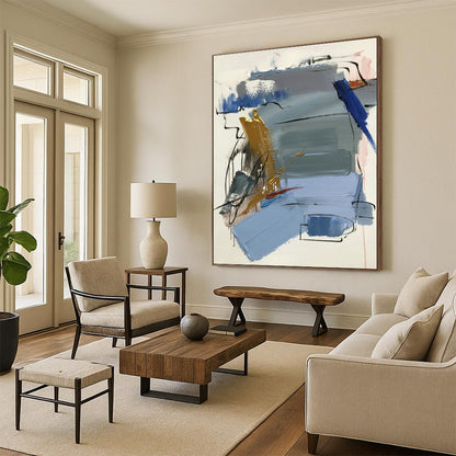 Luxury Abstract Art for High - End Boutique & Chic Hotel Lobby DLZ0815