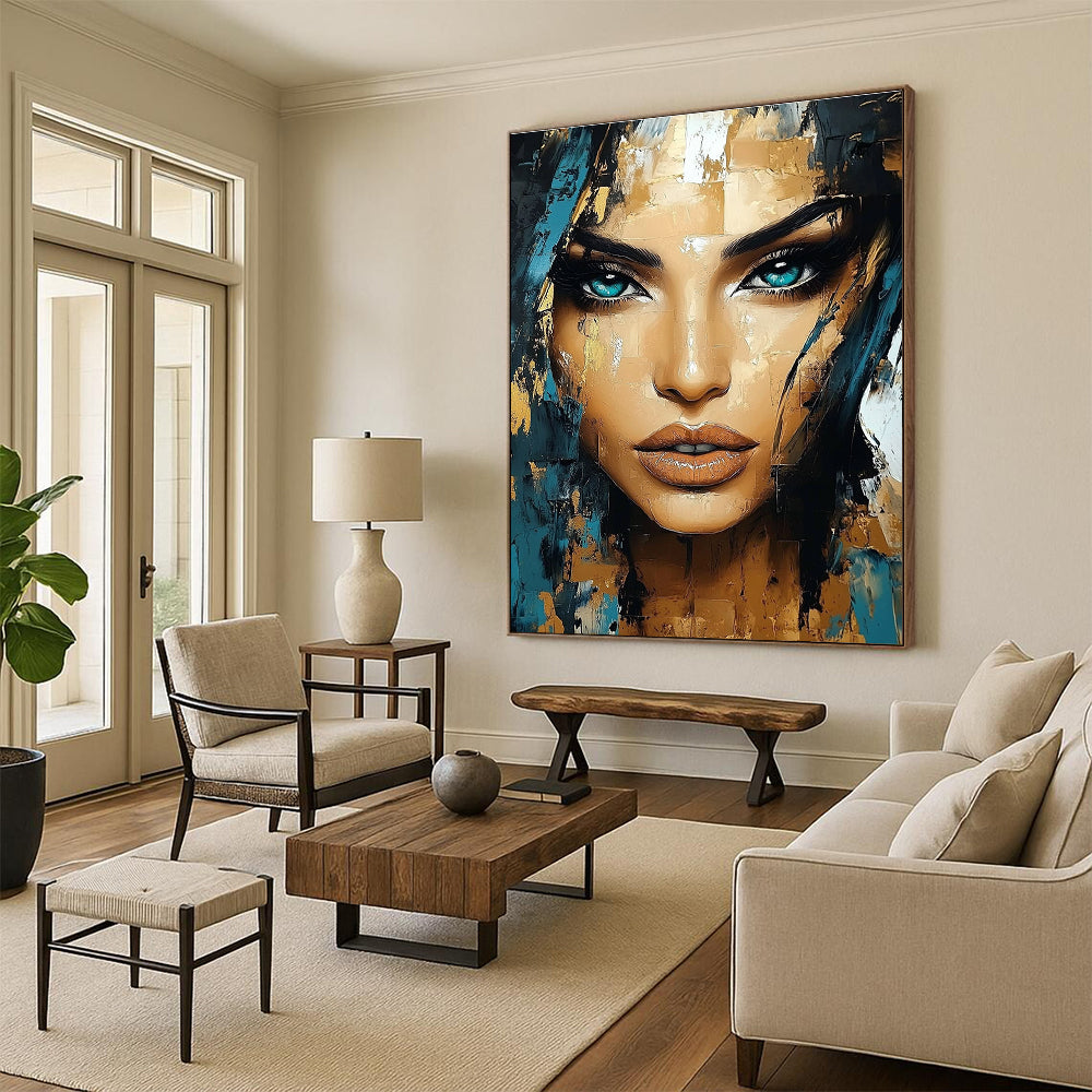 Colorful Abstract Portrait for Creative Studio & Modern Art Gallery STSC456