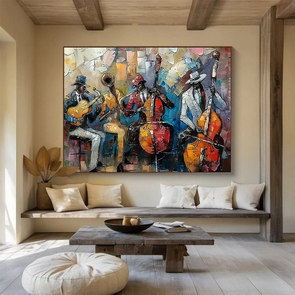 Jazz Band Performance Art for Music - Themed Bar & Lounge Spaces DLZ3145
