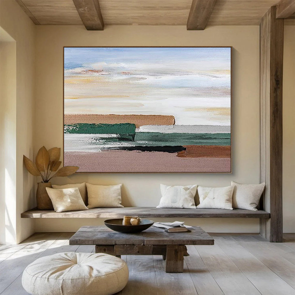 Color Block Abstract Art for Scandinavian - Style Home Living Room Walls DLZ3172