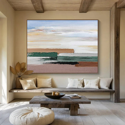 Color Block Abstract Art for Scandinavian - Style Home Living Room Walls DLZ3172