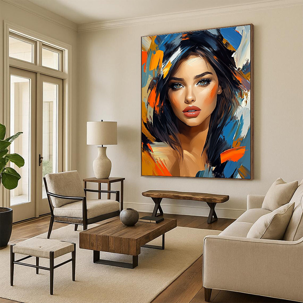 Colorful Abstract Portrait for Modern Living Room & Art Gallery STSC1270