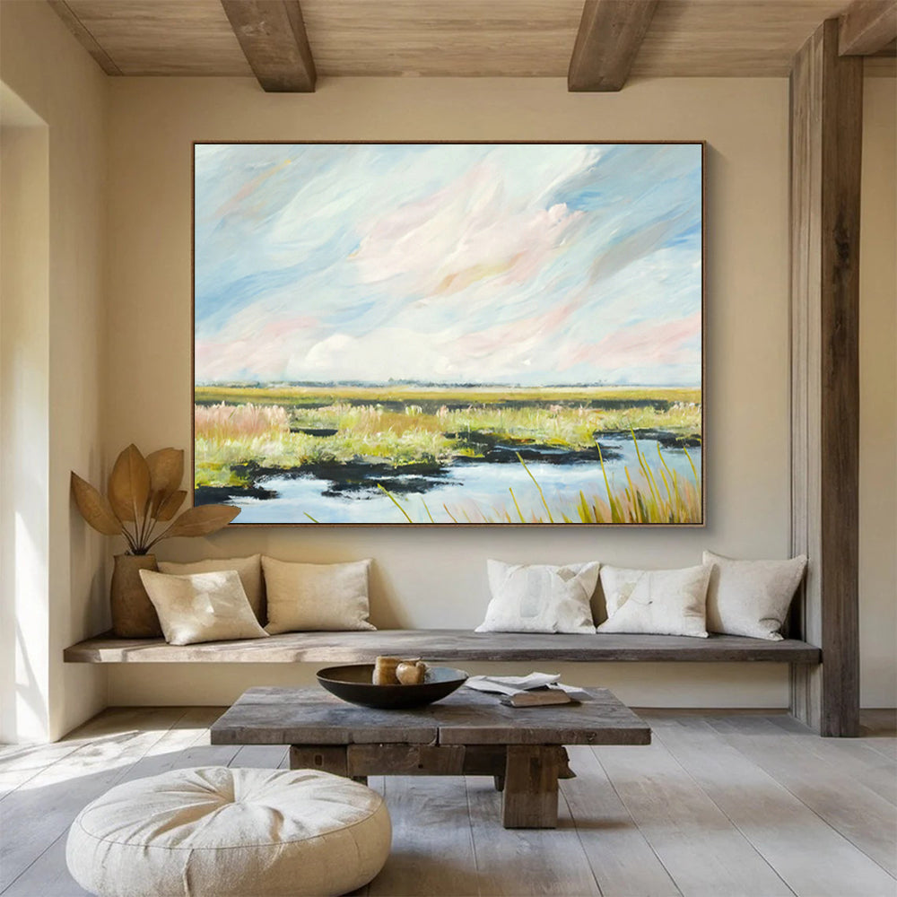 Serene Wetland Landscape Art for Nature - Lover’s Living Room DLZ3048