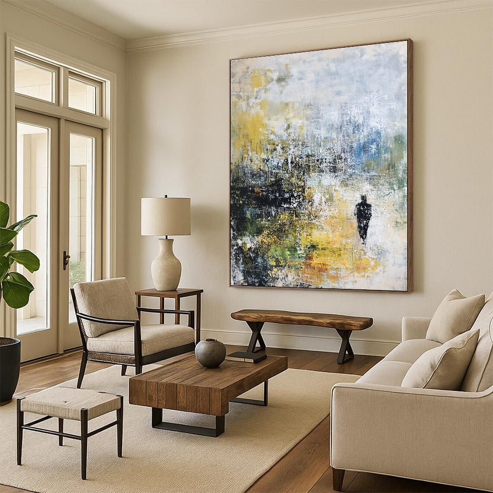 Figure in Colorful Landscape for Inspirational Office & Art - Themed Home STSC237