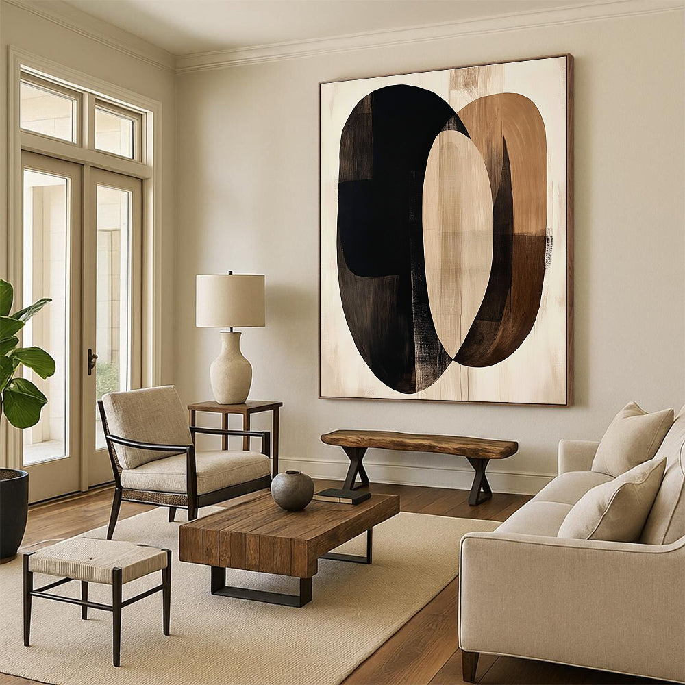 Overlapping Oval Abstract for Modern Living Room & Contemporary Office STSC470