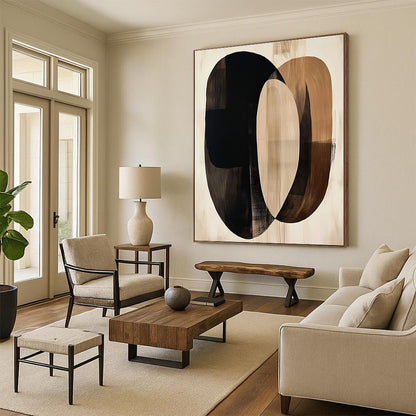 Overlapping Oval Abstract for Modern Living Room & Contemporary Office STSC470