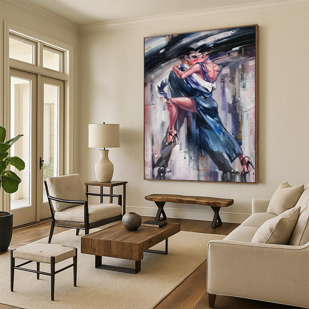 Dynamic Dance Couple Art for Ballroom & Latin Restaurant DLZ2332