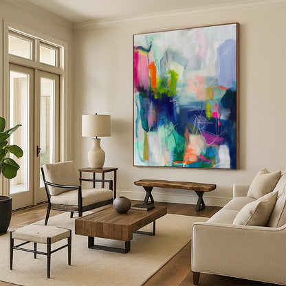 Vibrant Color Abstract Art for Creative Office & Art - Loving Home Studio DLZ2083