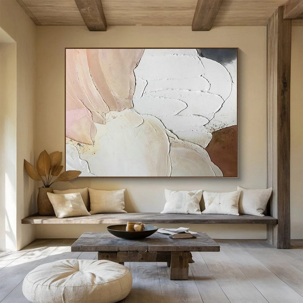 Light Pink Relief Abstract Art for Feminine - Inspired Beauty Salons DLZ2568