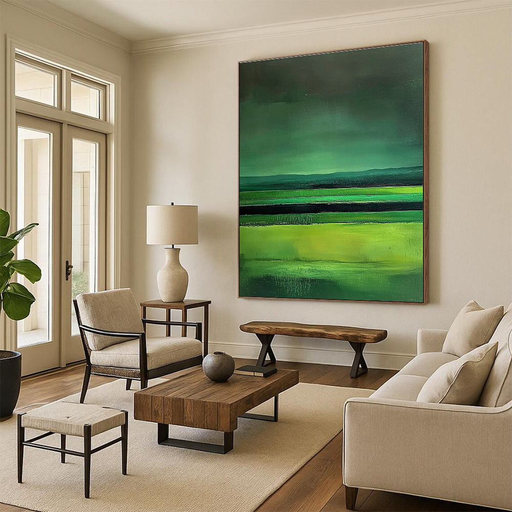 Layered Green Landscape for Contemporary Living Room & Art - Inspired Home Office STSC309