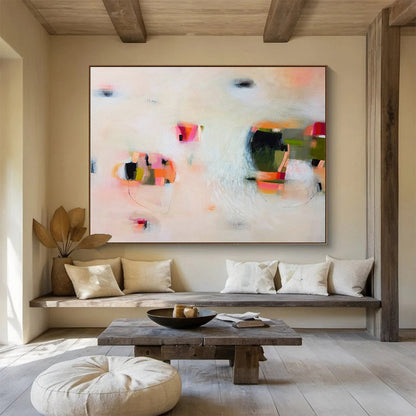 Pink - White Minimalist Abstract Art for Delicate Nurseries DLZ2418