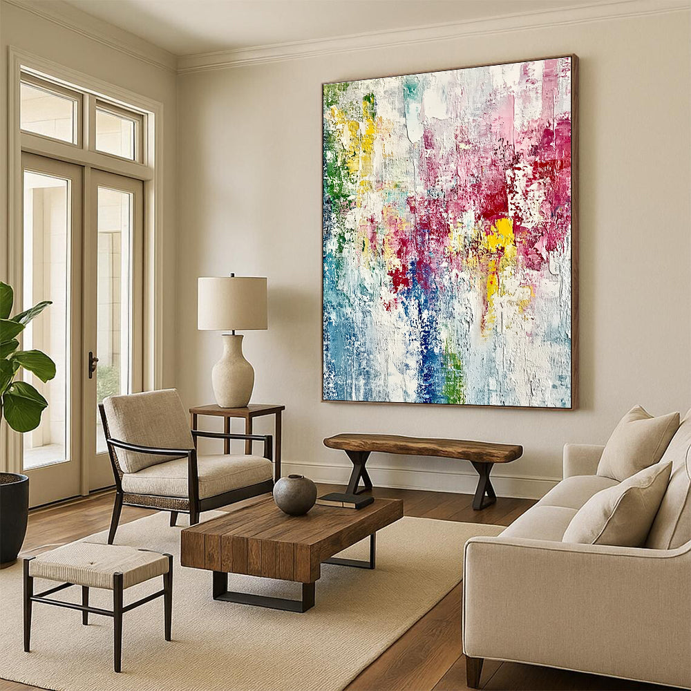 Colorful Textured Abstract Art for Bedroom & Creative Lounge STSC721