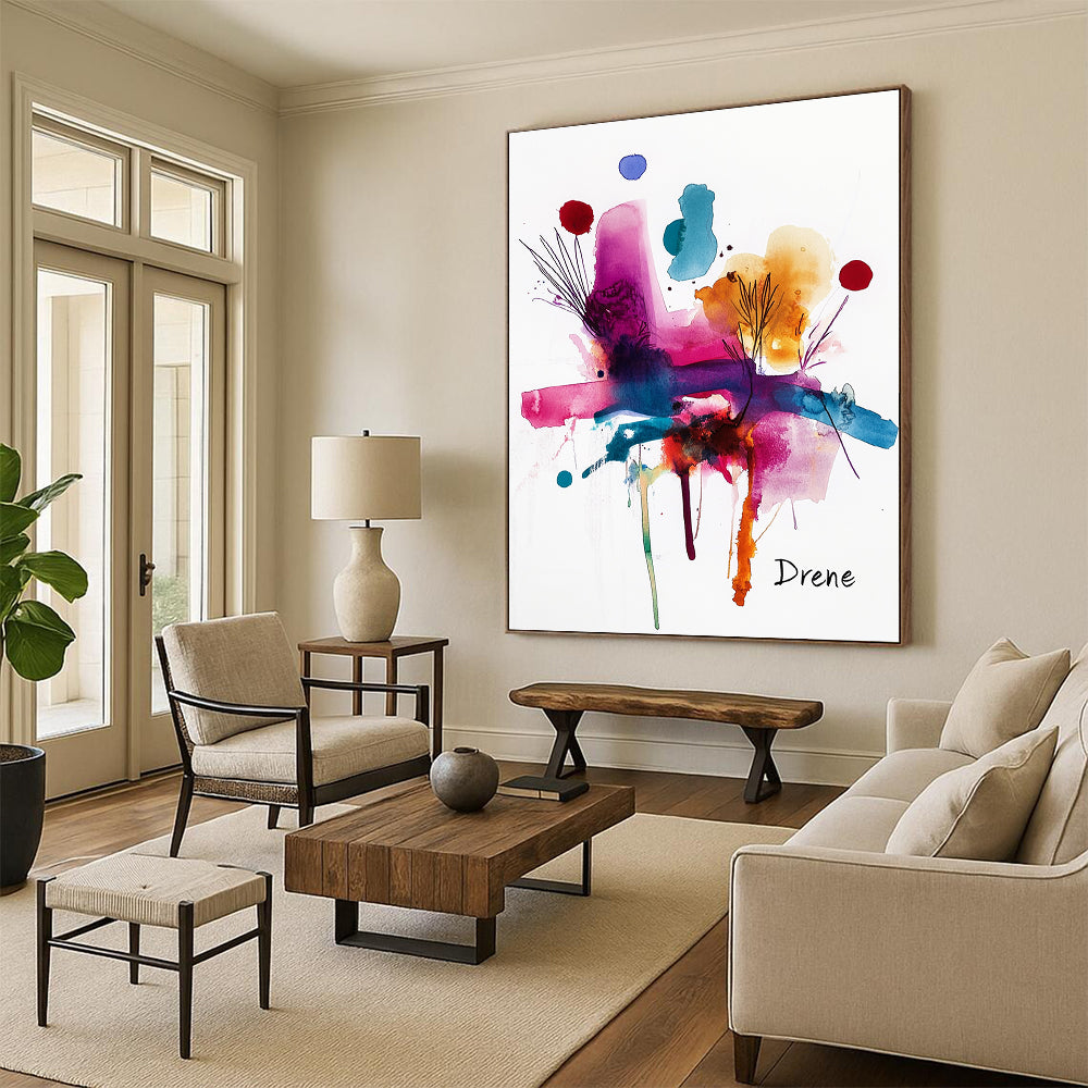 Color - Splash Abstract for Vibrant Art Studio & Lively Caf茅 STSC500