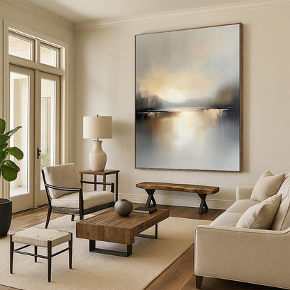 Soft - Toned Lake Art for Modern Home & Art Gallery STSC084