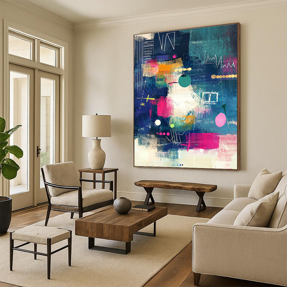 Colorful Abstract Composition for Creative Coworking Space & Art - Loving Café STSC966
