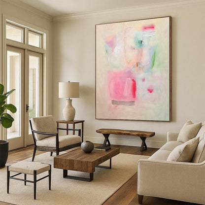 Pastel Abstract Art for Minimalist Home Bedrooms DLZ0148
