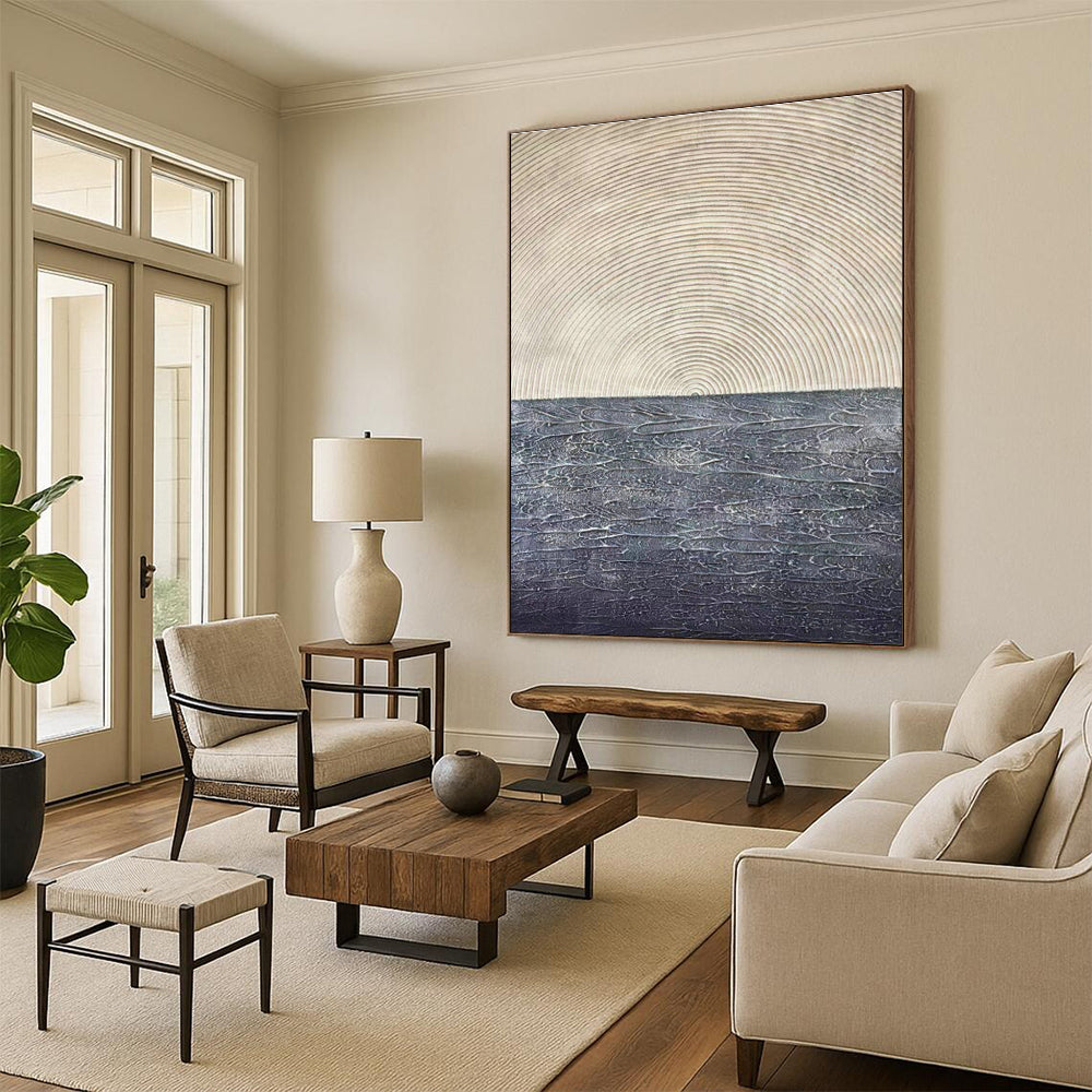 Semi - Circle Texture Art for Living Room & Hallway DLZ0488