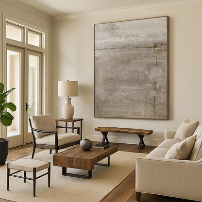Light Brown Textured Art for Bohemian Living Room & Rustic Art Studio DLZ1877