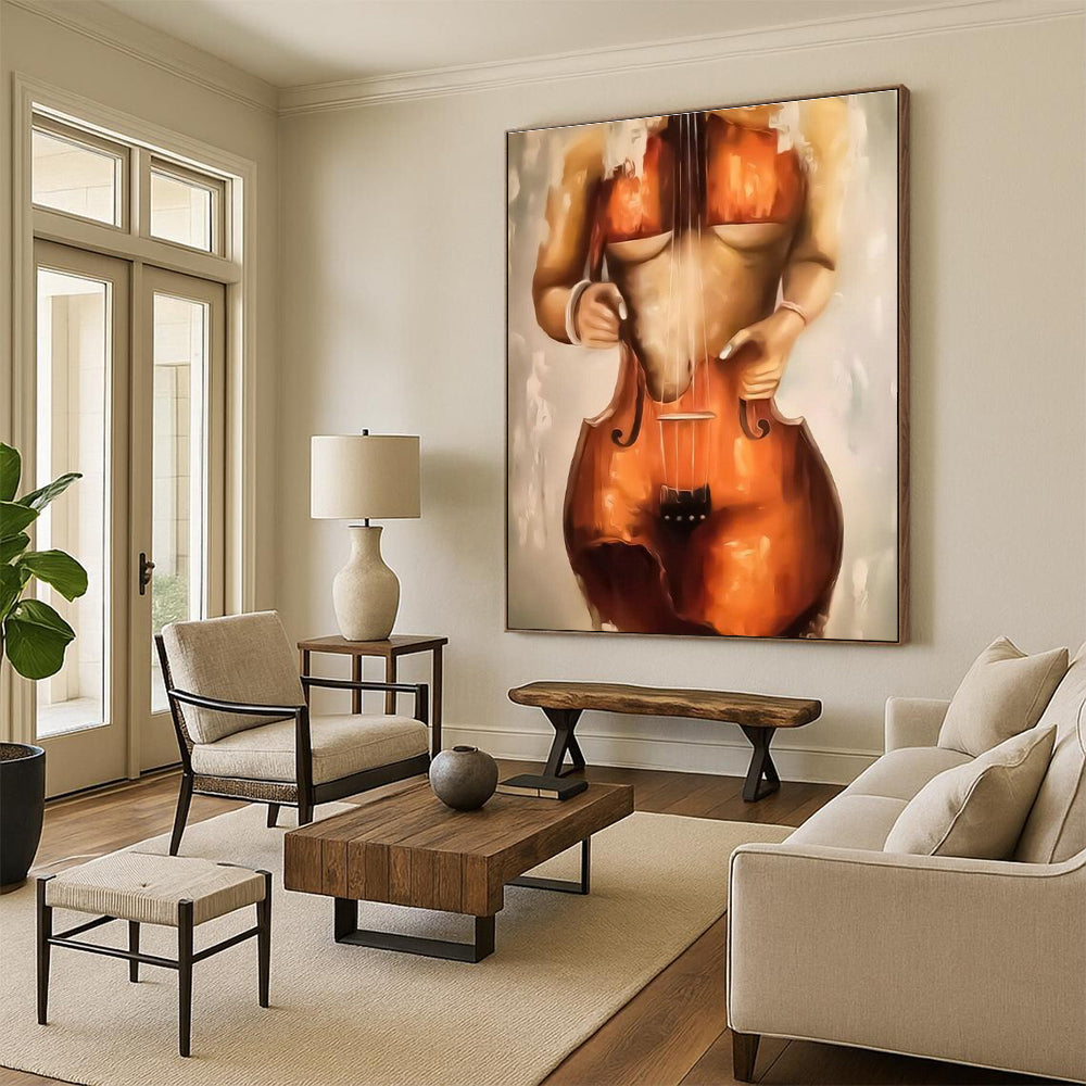 Cello Figure Art for Concert Hall & Music Lover’s Bedroom DLZ2348
