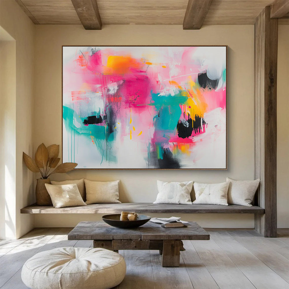 Bright Color Fusion Art for Trendy Bar & Art School SC387