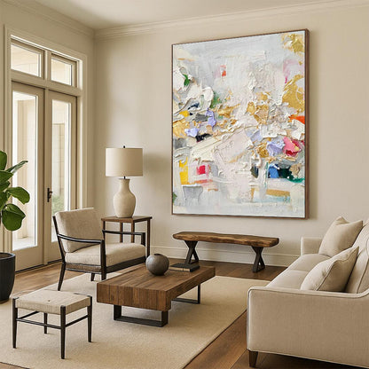 Colorful Textured Abstract for Creative Agency Lobby & Eclectic Art Bar DLZ1589