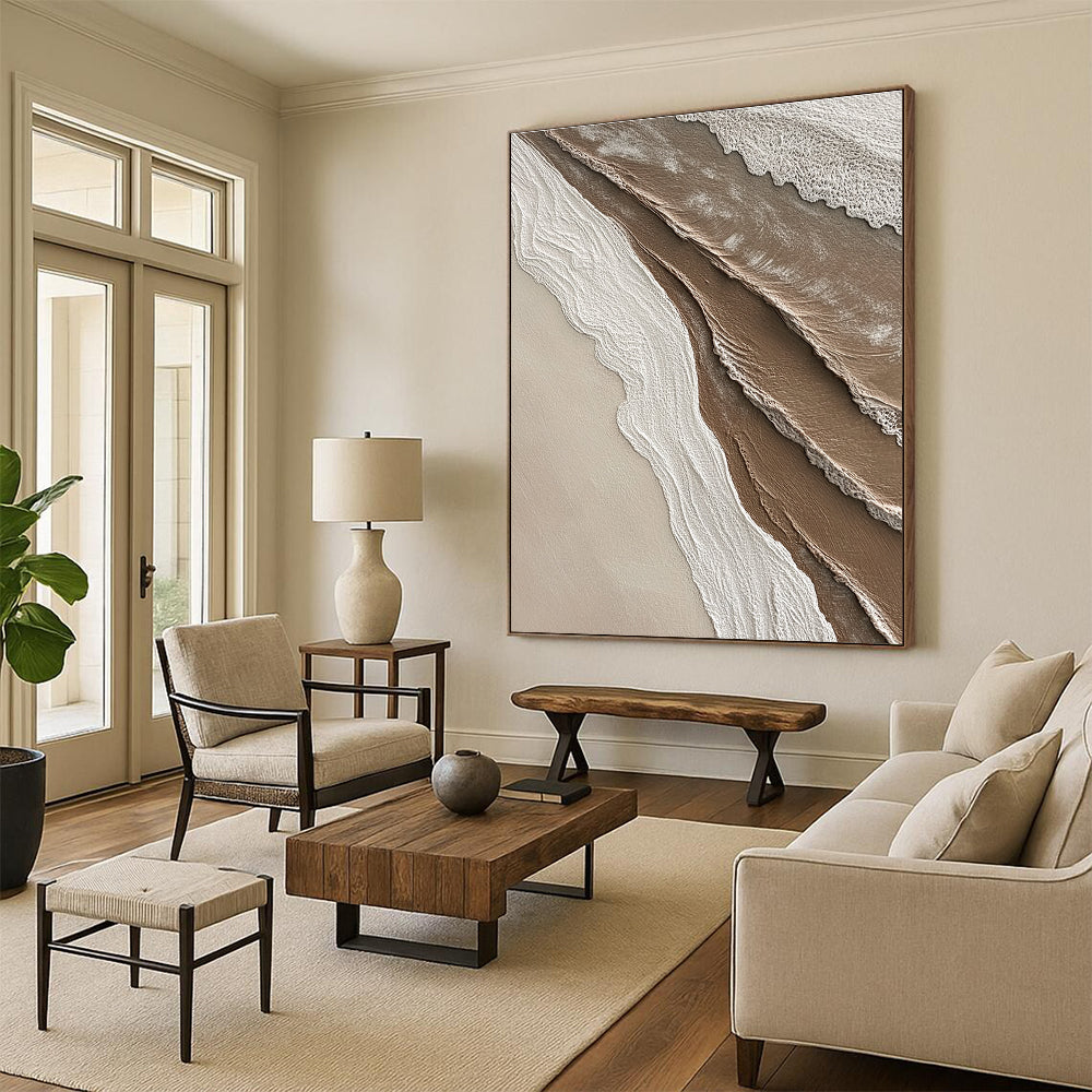 Textured Earth - Tone Waves for Bohemian - Chic Living Room & Nature - Inspired Spa STSC951