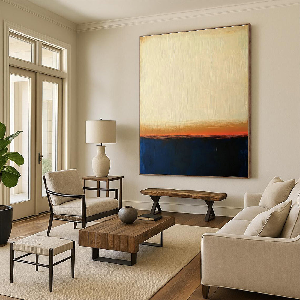 Yellow - Orange - Red Abstract Art for Living Room & Sunroom DLZ0457