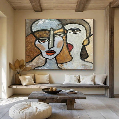 Cubist - Style Figure Art for Sophisticated Art Galleries DLZ3103
