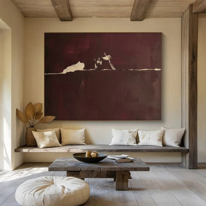 Dark Brown - White Abstract Art for Moody Bedroom Retreats DLZ2525