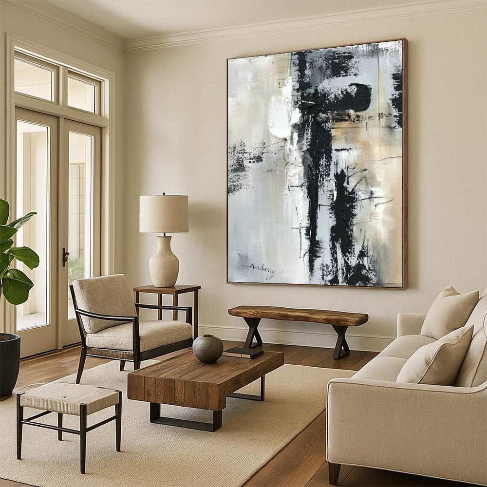 Monochrome Abstract Art for Modern Office & Industrial Gallery DLZ0811