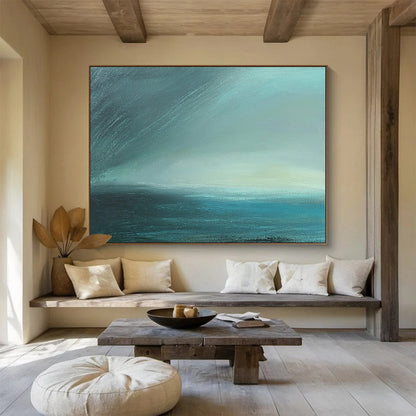 Misty Sea Abstract Art for Coastal Home Study & Art Gallery Seaside Exhibition SC497