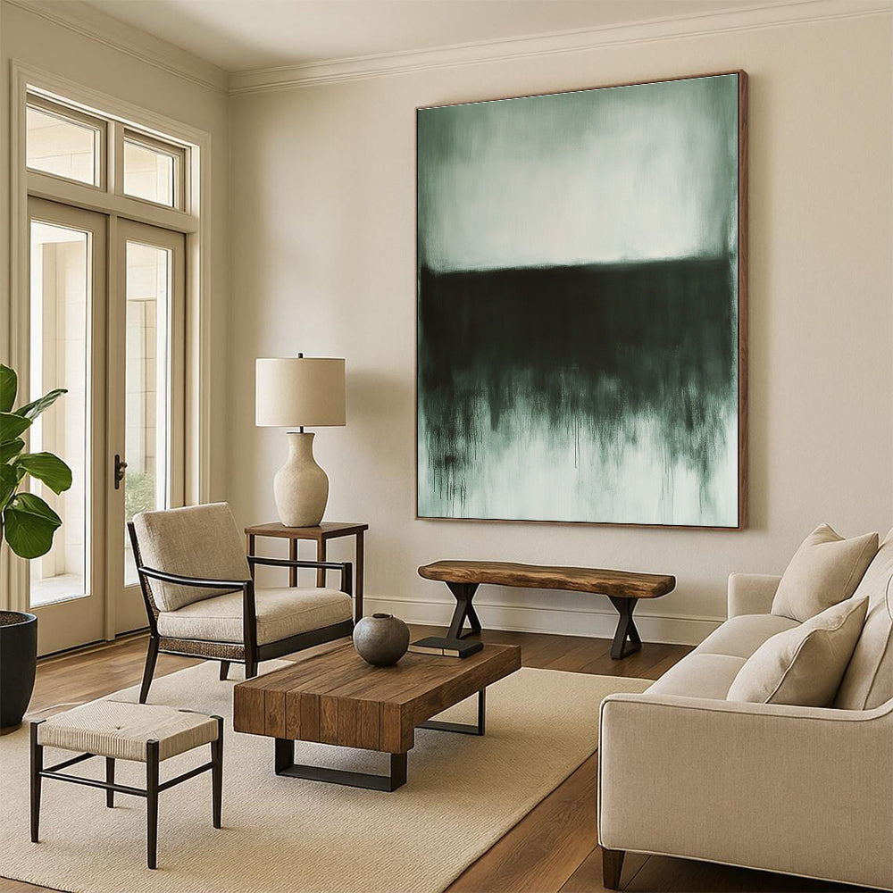 Monochromatic Black and Grey Drips for Industrial - Style Home & Contemporary Art Space STSC757